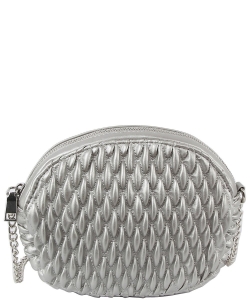 Puffy Quilted Crossbody Bag LP102-Z SILVER